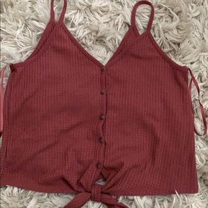 Cropped tank with knot